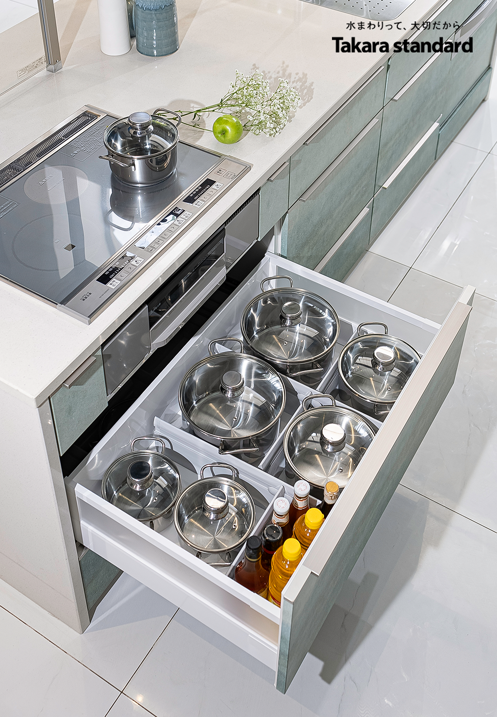 Hệ Tủ Bếp Nhật Bản Cao Cấp Lemure Chữ I Màu L1M - Biệt Thự Phố Quận Ngô Quyền, Hải Phòng