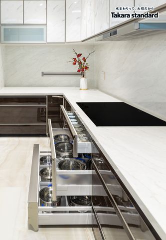 Hệ Tủ Bếp Nhật Bản Cao Cấp Lemure Chữ G - Biệt thự Vinhomes Tân Cảng