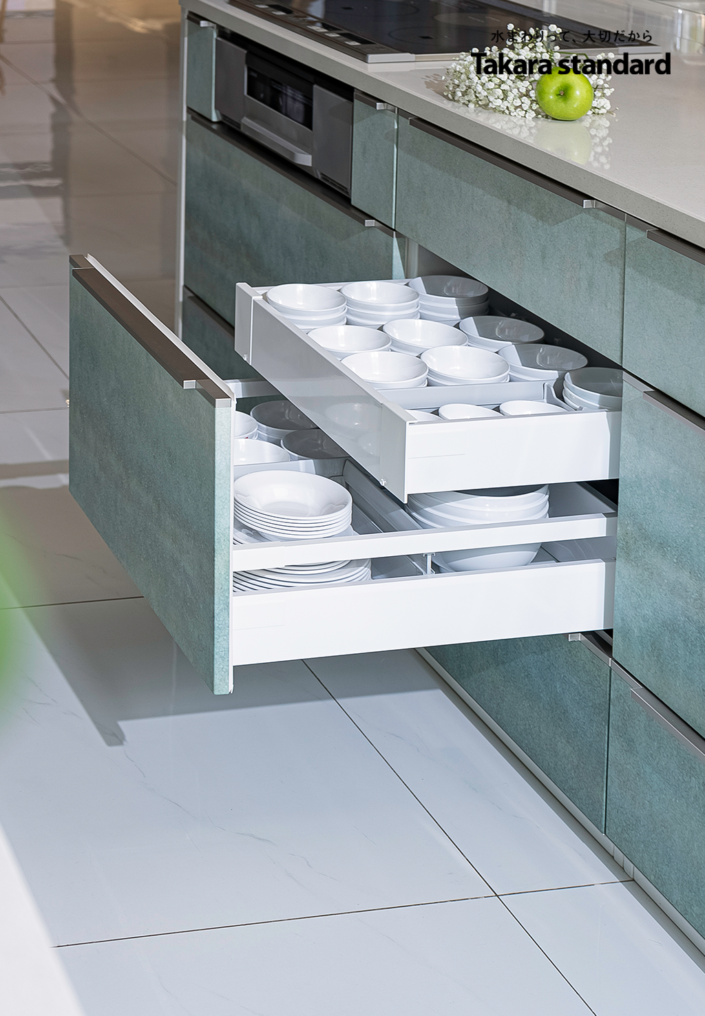 Hệ Tủ Bếp Nhật Bản Cao Cấp Lemure Chữ I Màu L1M - Biệt Thự Phố Quận Ngô Quyền, Hải Phòng