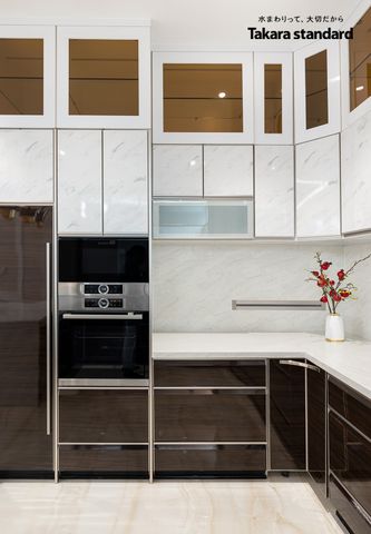 Hệ Tủ Bếp Nhật Bản Cao Cấp Lemure Chữ G - Biệt thự Vinhomes Tân Cảng
