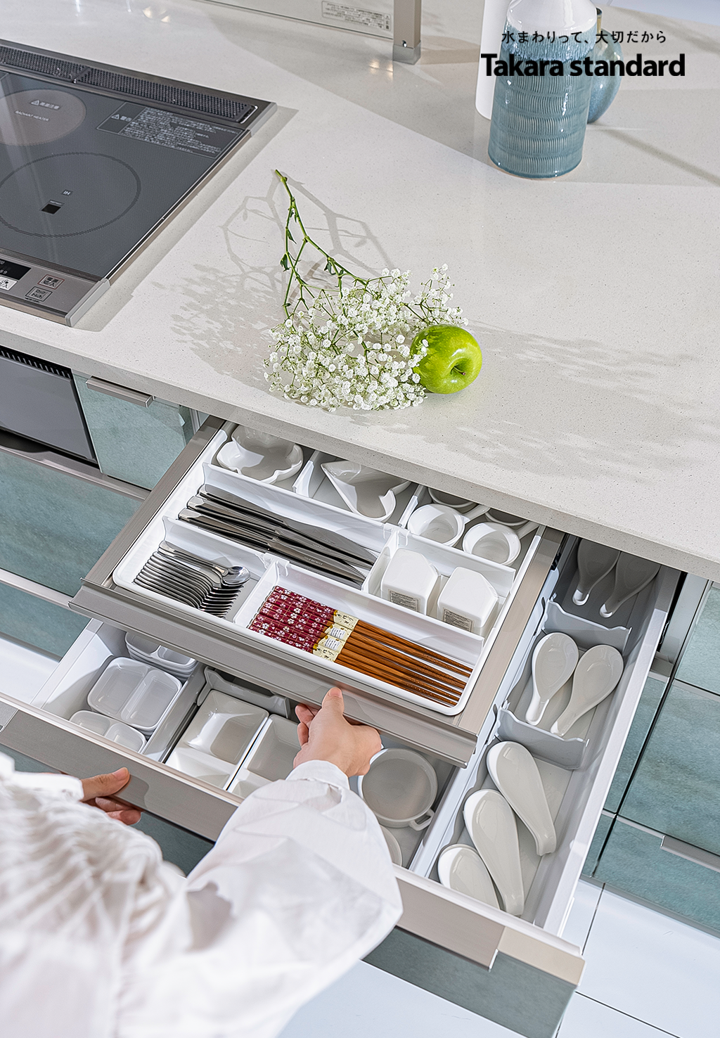 Hệ Tủ Bếp Nhật Bản Cao Cấp Lemure Chữ I Màu L1M - Biệt Thự Phố Quận Ngô Quyền, Hải Phòng