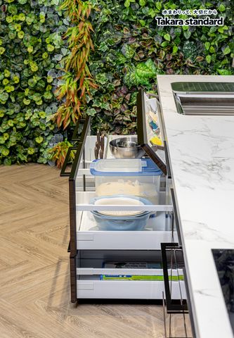 Hệ Tủ Bếp Nhật Bản Cao Cấp Lemure Chữ I Màu LGB - Biệt Thự Phố Đô Thị Sala