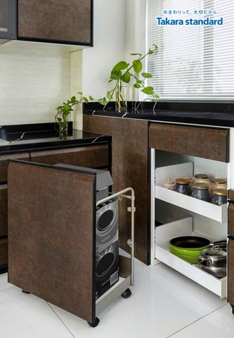Hệ Tủ Bếp Nhật Bản Cao Cấp Lemure Chữ L Màu LRAB - Showroom Vạn Phúc