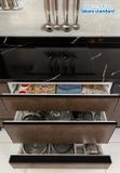  Hệ Tủ Bếp Nhật Bản Cao Cấp Lemure Chữ L Màu LRAB - Showroom Vạn Phúc 