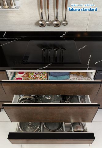 Hệ Tủ Bếp Nhật Bản Cao Cấp Lemure Chữ L Màu LRAB - Showroom Vạn Phúc