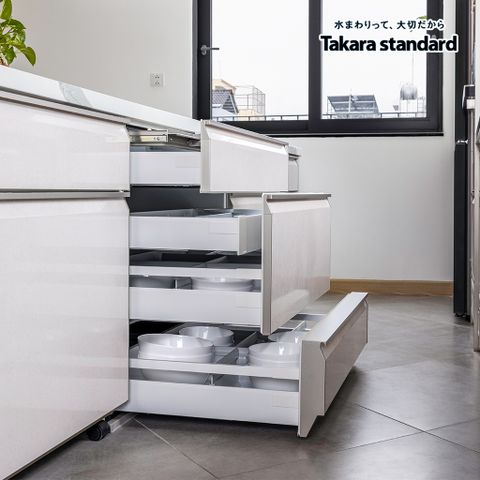 Hệ Tủ Bếp Nhật Bản Cao Cấp Lemure Chữ I Màu LRI - Nhà phố Quận 5