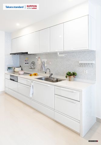 Hệ Tủ Bếp Nhật Bản Cao Cấp Edel Chữ I Màu ESW - Vinhomes Grand Park