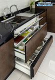  Hệ Tủ Bếp Nhật Bản Cao Cấp Lemure Chữ L Màu LRAB - Showroom Vạn Phúc 