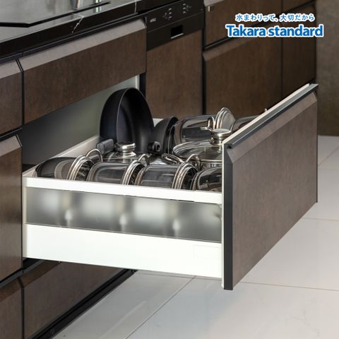 Hệ Tủ Bếp Nhật Bản Cao Cấp Lemure Chữ L Màu LRAB - Showroom Vạn Phúc