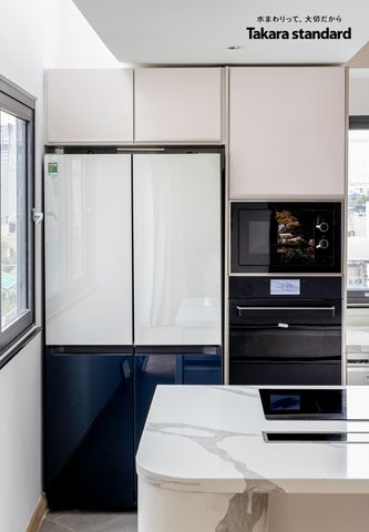 Hệ Tủ Bếp Nhật Bản Cao Cấp Lemure Chữ I Màu LRI - Nhà phố Quận 5