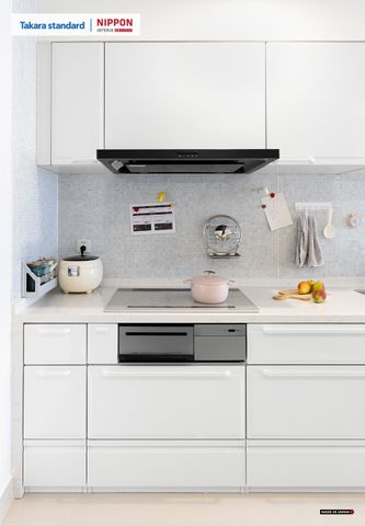 Hệ Tủ Bếp Nhật Bản Cao Cấp Edel Chữ I Màu ESW - Vinhomes Grand Park