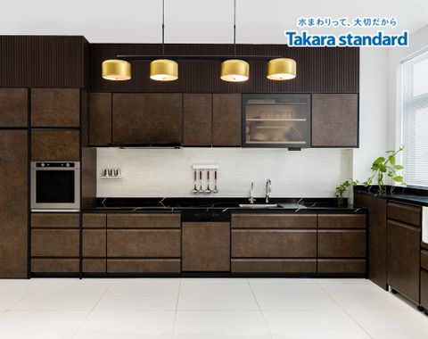 Hệ Tủ Bếp Nhật Bản Cao Cấp Lemure Chữ L Màu LRAB - Showroom Vạn Phúc