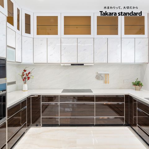 Hệ Tủ Bếp Nhật Bản Cao Cấp Lemure Chữ G - Biệt thự Vinhomes Tân Cảng