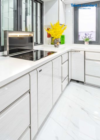 Hệ Tủ Bếp Lemure Cao Cấp Màu LXW - Nhà phố Quận Gò Vấp