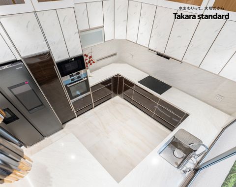 Hệ Tủ Bếp Nhật Bản Cao Cấp Lemure Chữ G - Biệt thự Vinhomes Tân Cảng