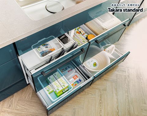 Hệ Tủ Bếp Nhật Bản Cao Cấp Treasia Chữ I Màu VSJ - Showroom Nguyễn Cơ Thạch