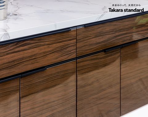 Hệ Tủ Bếp Nhật Bản Cao Cấp Lemure Chữ I Màu LGB - Biệt Thự Phố Đô Thị Sala
