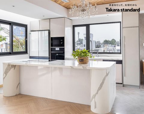 Hệ Tủ Bếp Nhật Bản Cao Cấp Lemure Chữ I Màu LRI - Nhà phố Quận 5