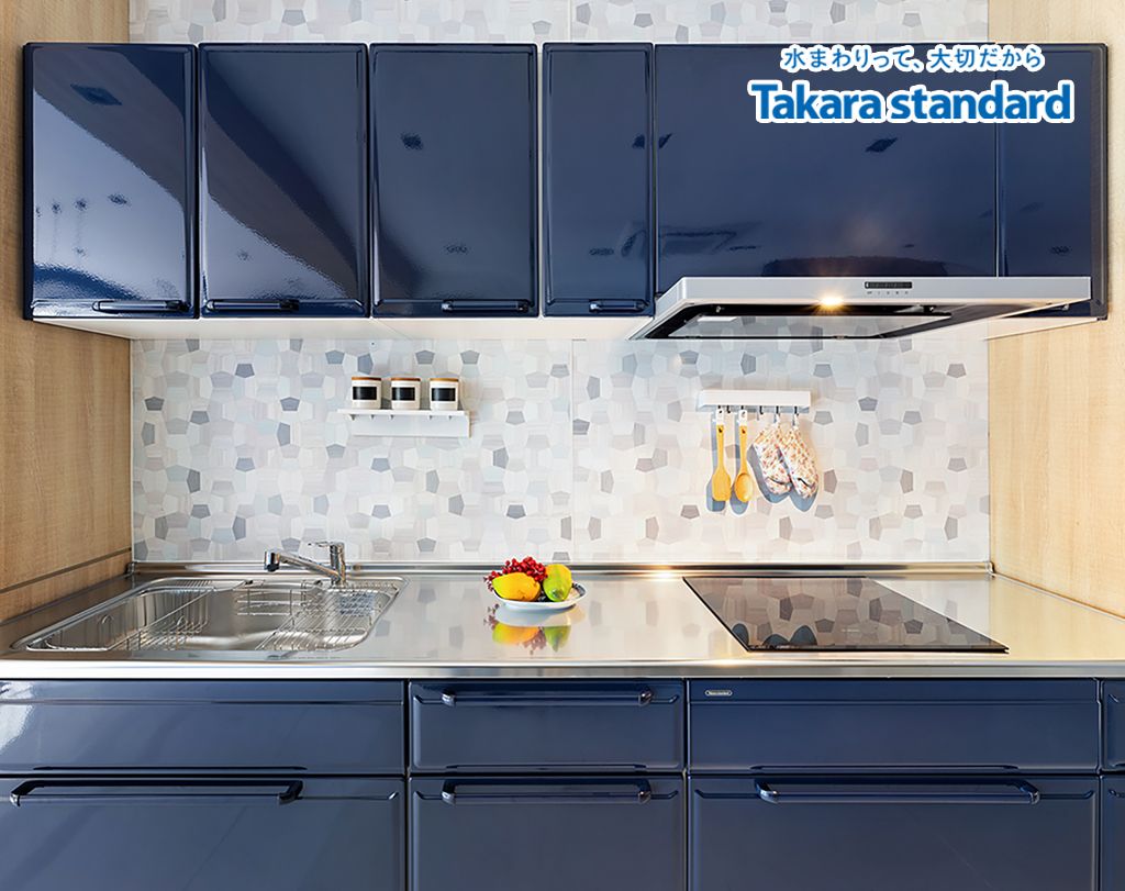 Hệ Tủ Bếp Nhật Bản Cao Cấp Edel Chữ I Màu ESN - Showroom Vạn Phúc
