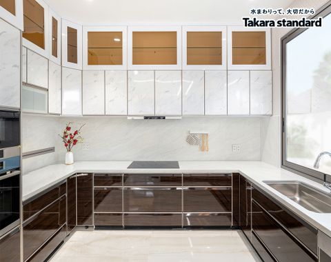 Hệ Tủ Bếp Nhật Bản Cao Cấp Lemure Chữ G - Biệt thự Vinhomes Tân Cảng