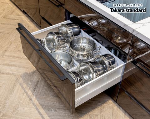 Hệ Tủ Bếp Nhật Bản Cao Cấp Lemure Chữ I Màu LGB - Biệt Thự Phố Đô Thị Sala