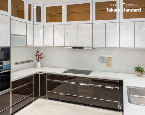Hệ Tủ Bếp Nhật Bản Cao Cấp Lemure Chữ G - Biệt thự Vinhomes Tân Cảng