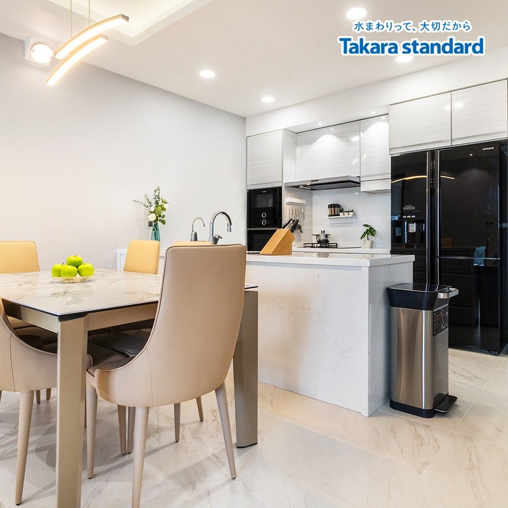 Hệ Tủ Bếp Treasia Cao Cấp Màu VWW - Căn Hộ Midtown Phú Mỹ Hưng Q7