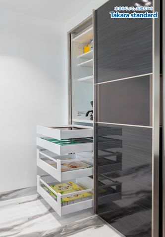 Hệ Tủ Bếp Lemure Cao Cấp Màu LHQ - Biệt Thự Q.Thủ Đức