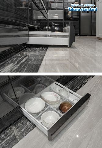 Hệ Tủ Bếp Lemure Cao Cấp Chữ L Màu LHQ - KĐT Vạn Phúc