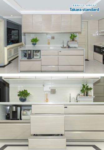Hệ Tủ Bếp Lemure Cao Cấp Màu LHI - Căn hộ Duplex Phú Hoàng Anh