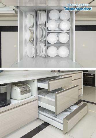 Hệ Tủ Bếp Lemure Cao Cấp Màu LHI - Căn hộ Duplex Phú Hoàng Anh