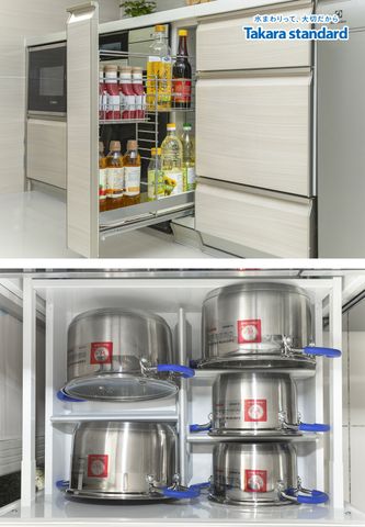 Hệ Tủ Bếp Lemure Cao Cấp Màu LHI - Căn hộ Duplex Phú Hoàng Anh