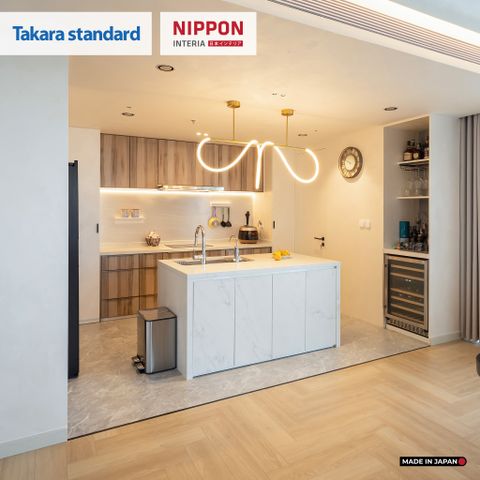 Hệ Tủ Bếp Nhật Bản Cao Cấp Lemure Màu L1T - Đảo Kim Cương