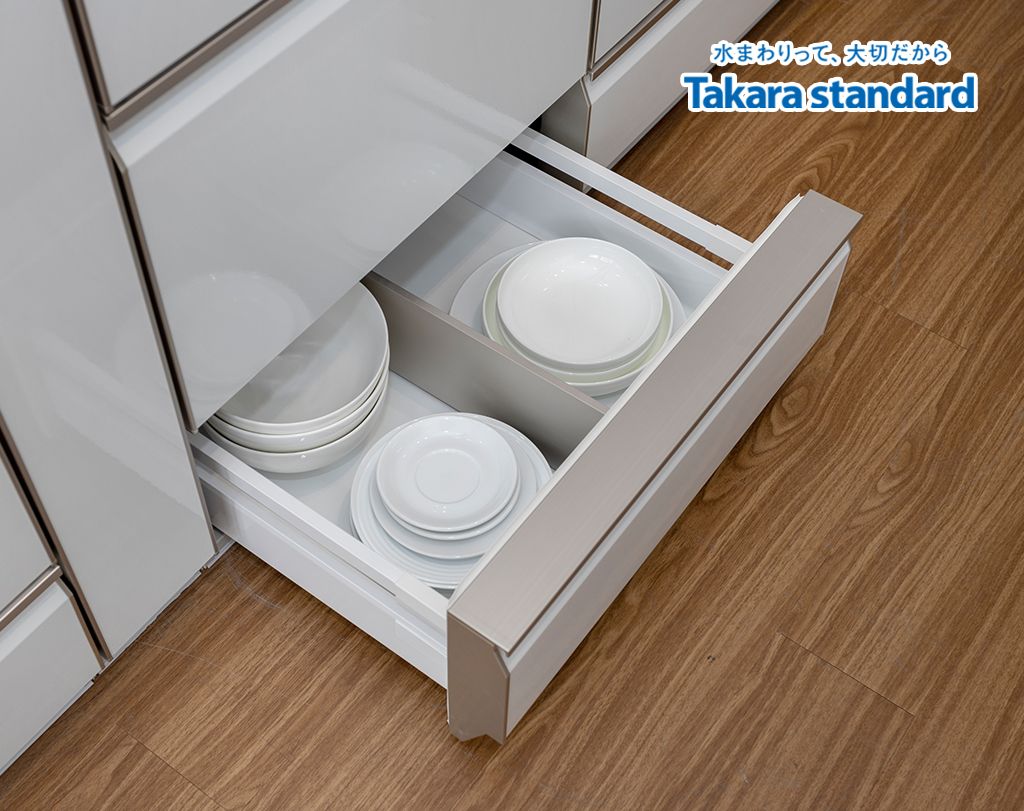 Hệ Tủ Bếp Cao Cấp Chữ I Dòng Lemure Kèm Bàn Đảo Màu LPW