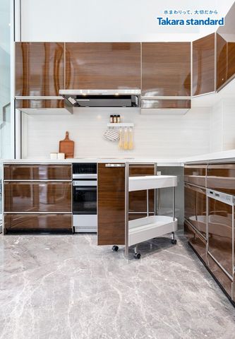 Hệ Tủ Bếp Lemure Cao Cấp Hình Chữ U Màu LGU - Nhà Phố Q11