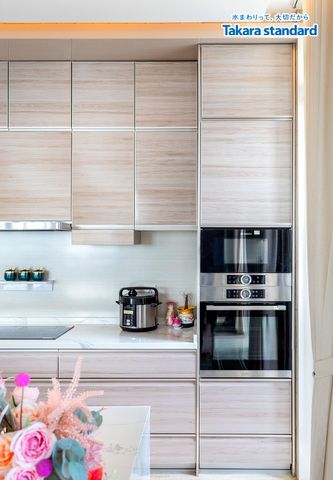 Hệ Tủ Bếp Lemure Cao Cấp Chữ I Màu LCT - Penthouse Vinhomes Central Park