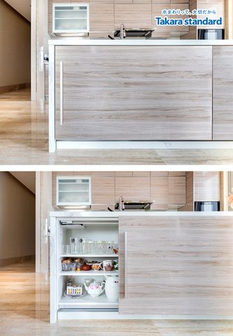 Hệ Tủ Bếp Lemure Cao Cấp Chữ I Màu LCT - Penthouse Vinhomes Central Park