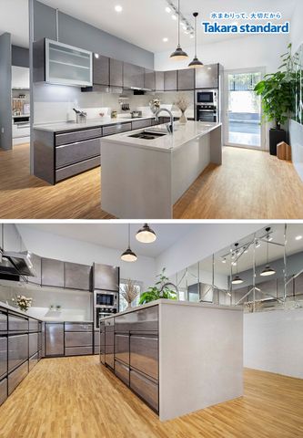 Hệ Tủ Bếp Cao Cấp Treasia Màu VTG - Showroom Takara standard