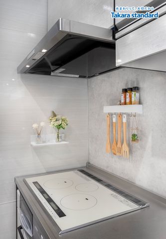 Hệ Tủ Bếp Treasia Cao Cấp Chữ I Màu VTW - Showroom Takara standard
