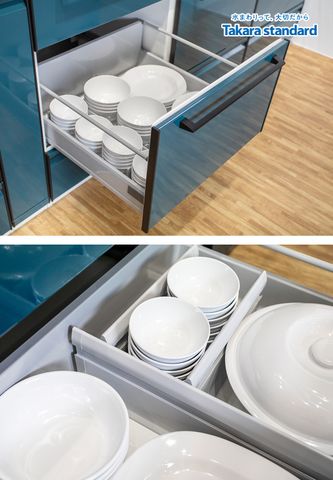Hệ Tủ Bếp Treasia Cao Cấp Chữ I Màu VSJ - Showroom Takara standard