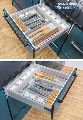 Hệ Tủ Bếp Treasia Cao Cấp Chữ I Màu VSJ - Showroom Takara standard