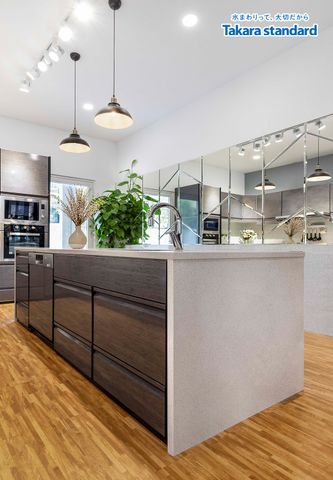 Hệ Tủ Bếp Cao Cấp Treasia Màu VTG - Showroom Takara standard
