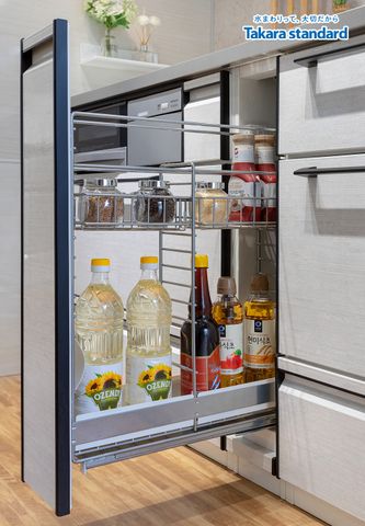 Hệ Tủ Bếp Treasia Cao Cấp Chữ I Màu VTW - Showroom Takara standard