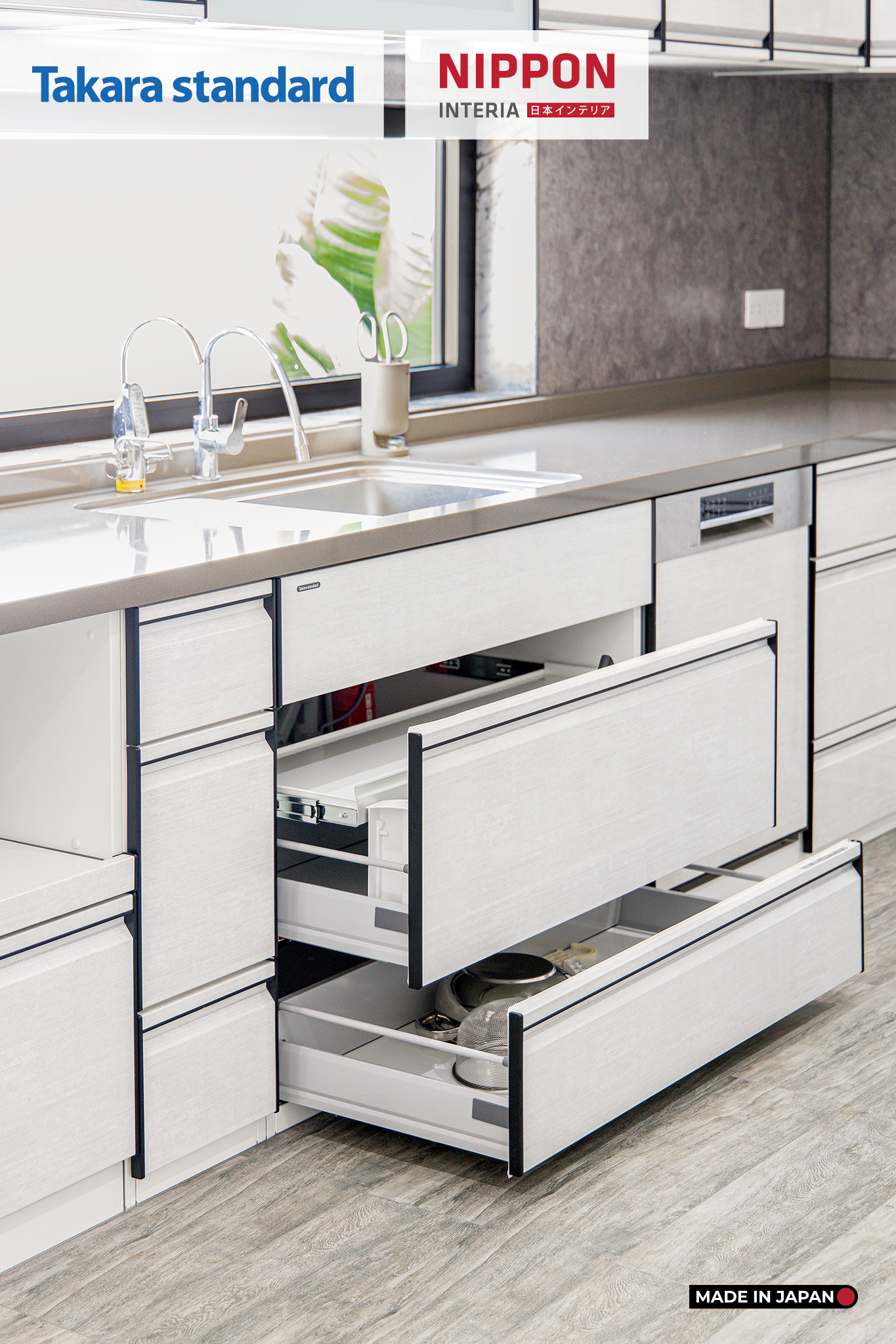 Hệ Tủ Bếp Nhật Bản Cao Cấp Treasia Màu VTW - Nhà Phố Đồng Nai