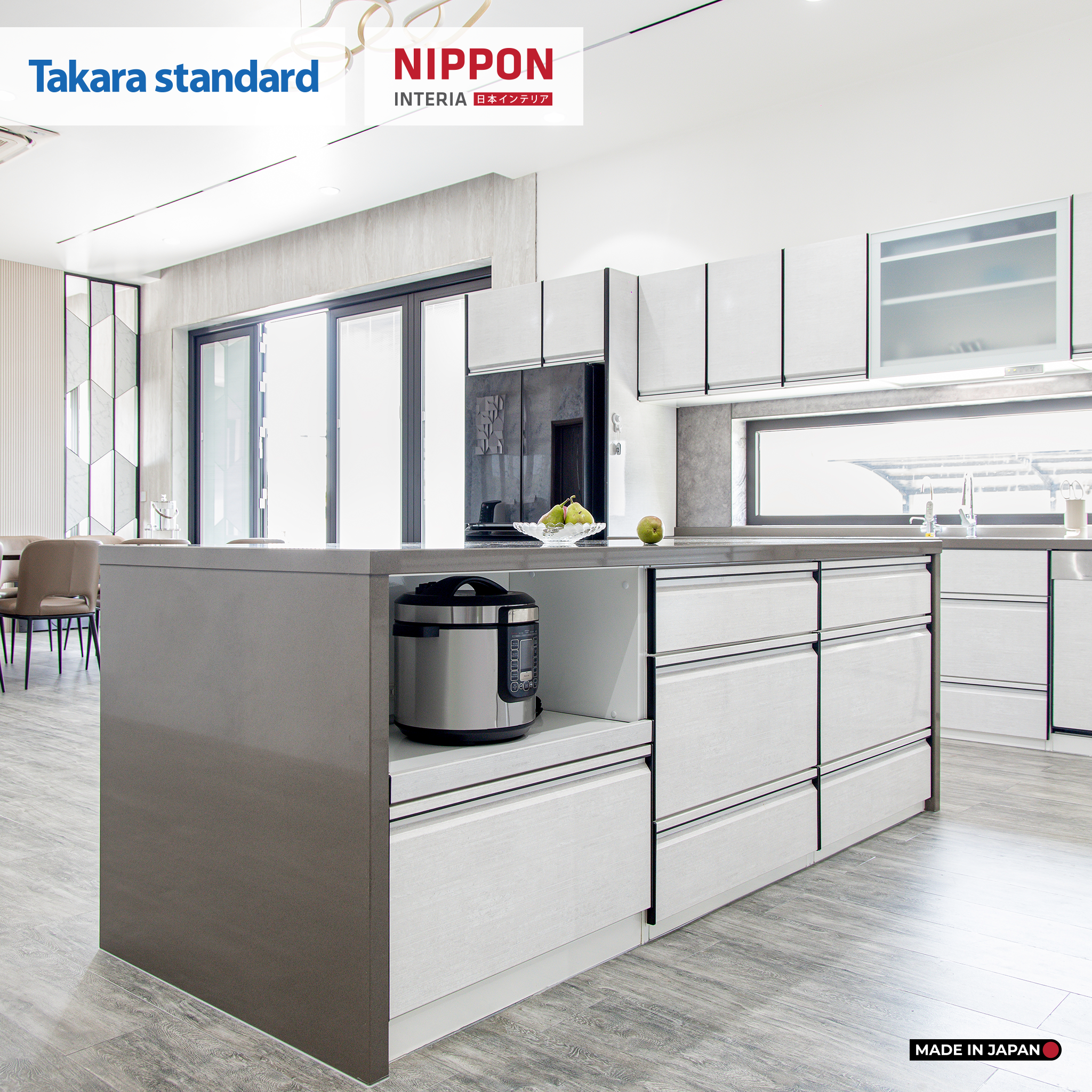 Hệ Tủ Bếp Nhật Bản Cao Cấp Treasia Màu VTW - Nhà Phố Đồng Nai