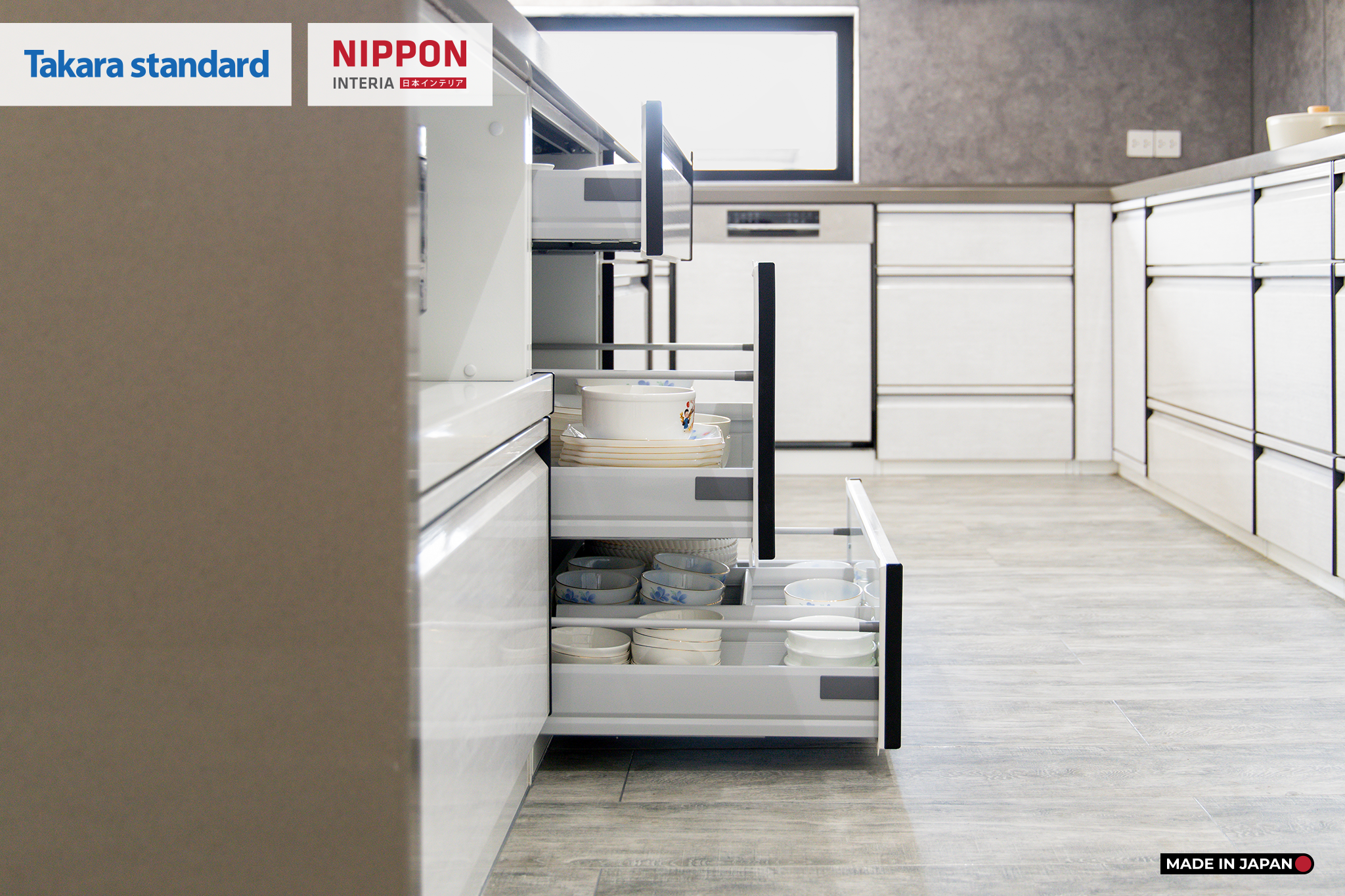 Hệ Tủ Bếp Nhật Bản Cao Cấp Treasia Màu VTW - Nhà Phố Đồng Nai