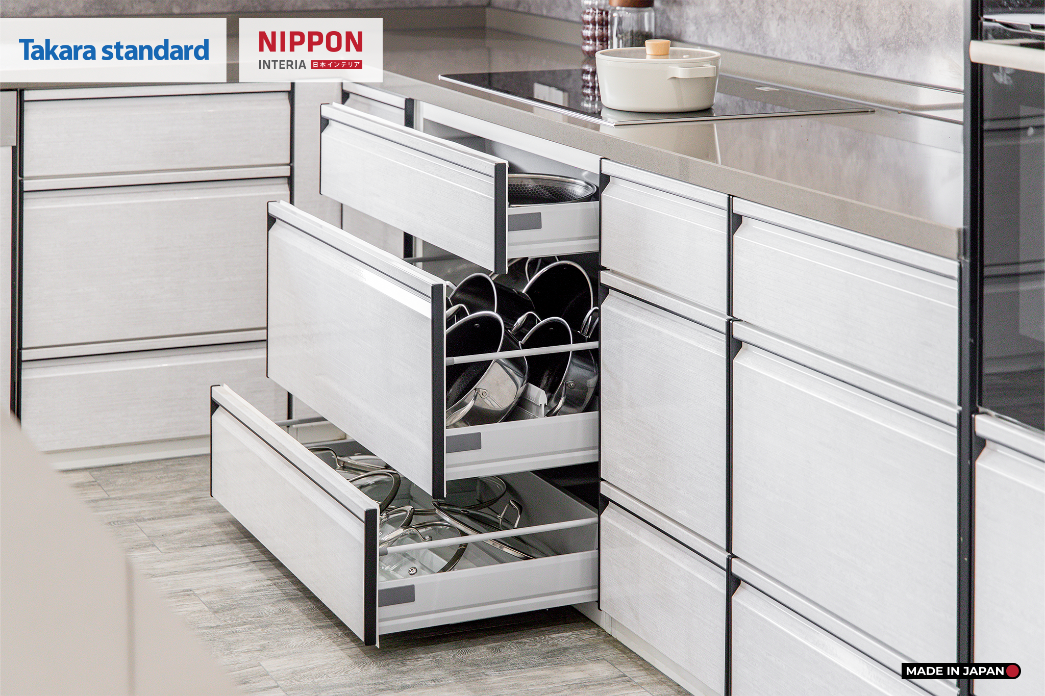 Hệ Tủ Bếp Nhật Bản Cao Cấp Treasia Màu VTW - Nhà Phố Đồng Nai