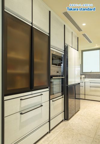 Hệ Tủ Bếp Chữ I Dòng Treasia Cao Cấp Màu VTW - Căn Hộ Riviera Point Q.7