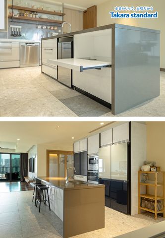 Hệ Tủ Bếp Chữ I Dòng Treasia Cao Cấp Màu VTW - Căn Hộ Riviera Point Q.7
