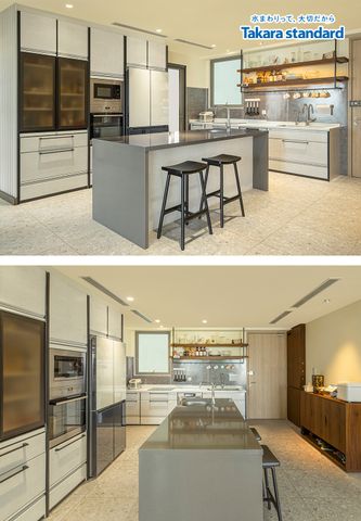 Hệ Tủ Bếp Chữ I Dòng Treasia Cao Cấp Màu VTW - Căn Hộ Riviera Point Q.7